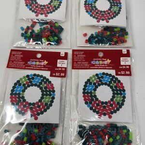 Creatology melty beads Set of 4 Christmas wreath craft kits ages 6+ holiday